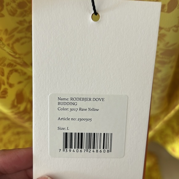 Tie front sunshine yellow floral top by Rodebjer. NWT. Met gala floral themed. - Picture 4 of 5